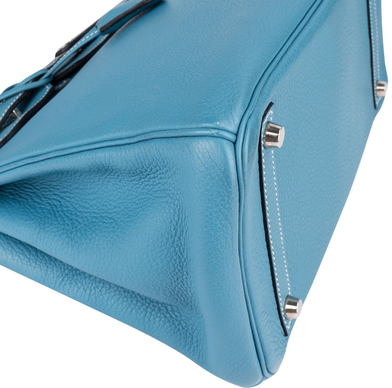 Hermès Hermès Blue Jean Birkin 30 Handbag Blauw