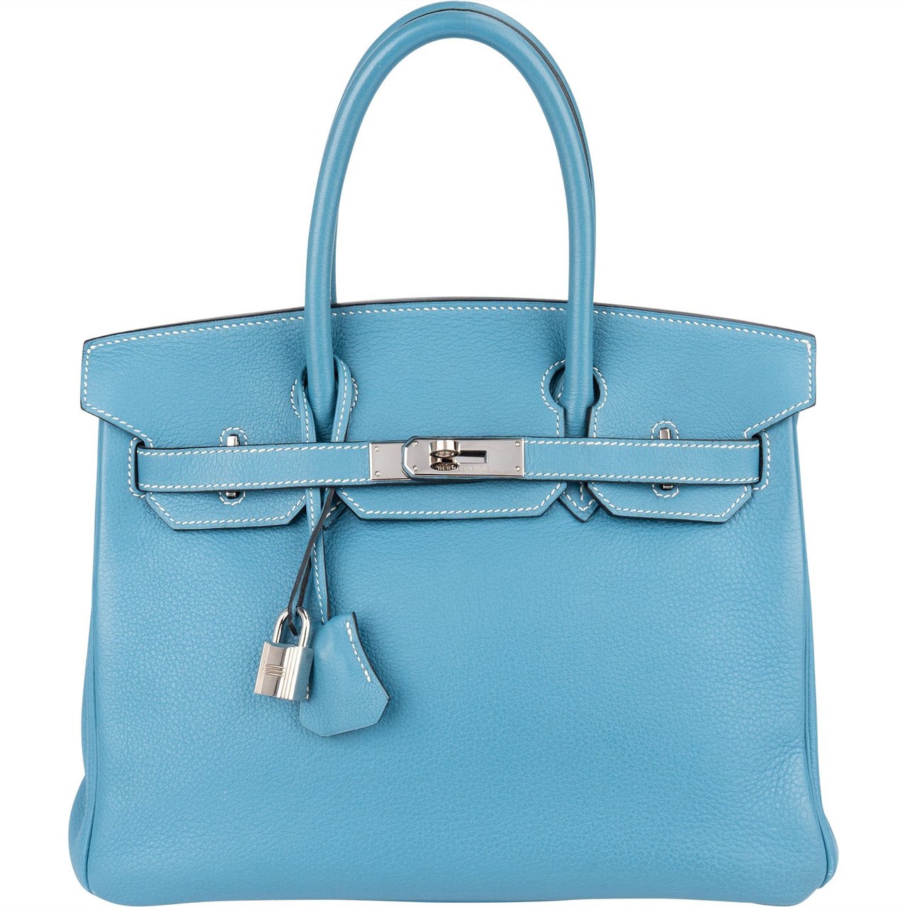 Hermès Hermès Blue Jean Birkin 30 Handbag Blauw