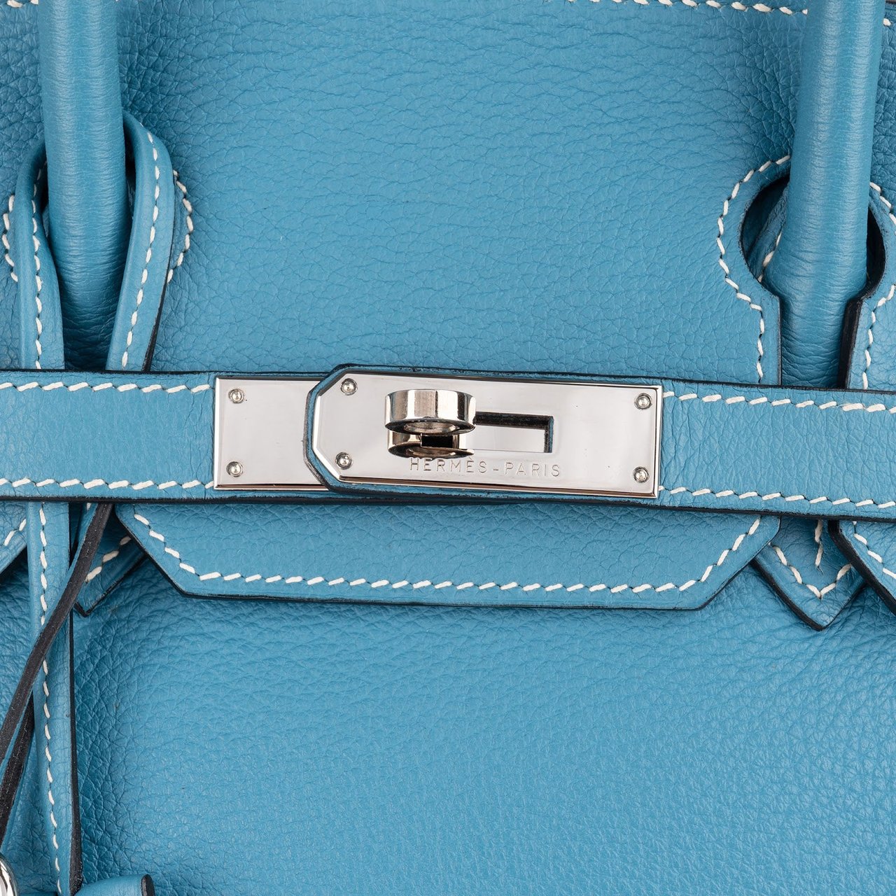 Hermès Hermès Blue Jean Birkin 30 Handbag Blauw