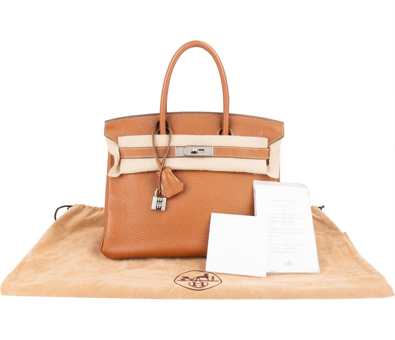 Hermès Hermès Brun Togo Leather Birkin 30 Handbag Bruin