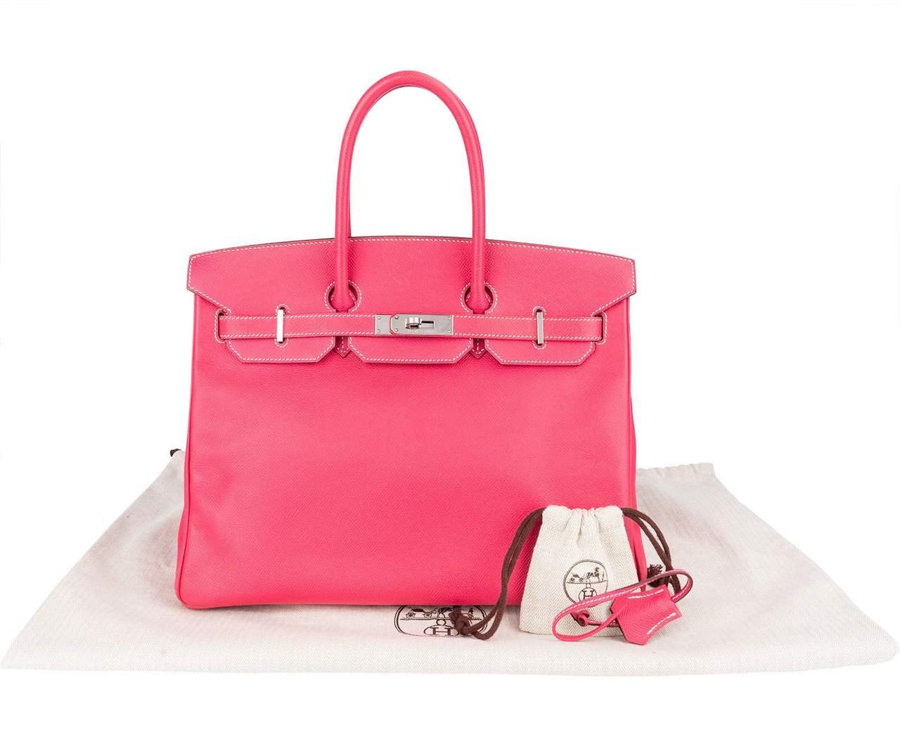 Hermès Hermès Pink Candy Epsom Leather Birkin 35 Handbag Rood