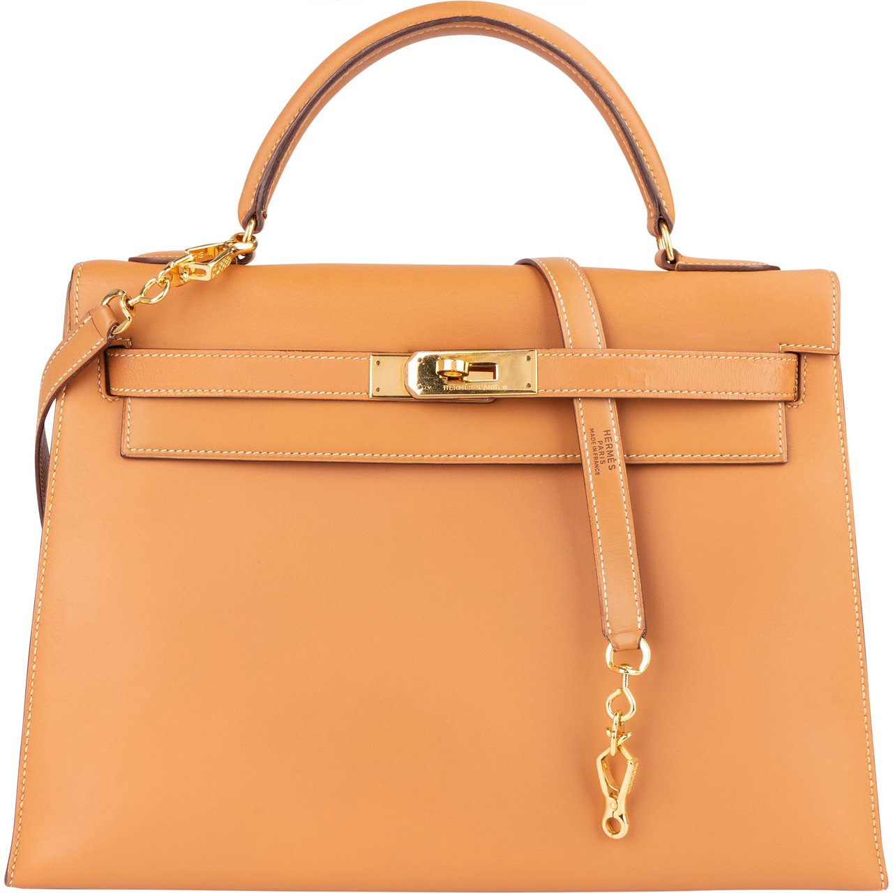 Hermès Hermès Natural Boxcalf Leather Kelly 32 Handbag Bruin