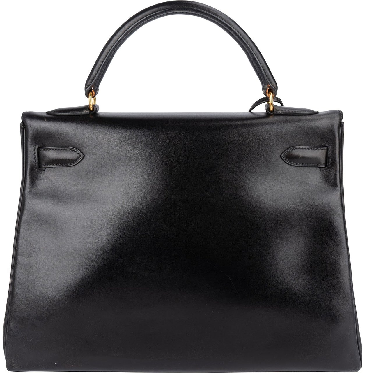 Hermès Hermès Noir Box Calf Kelly 32 Handbag Zwart