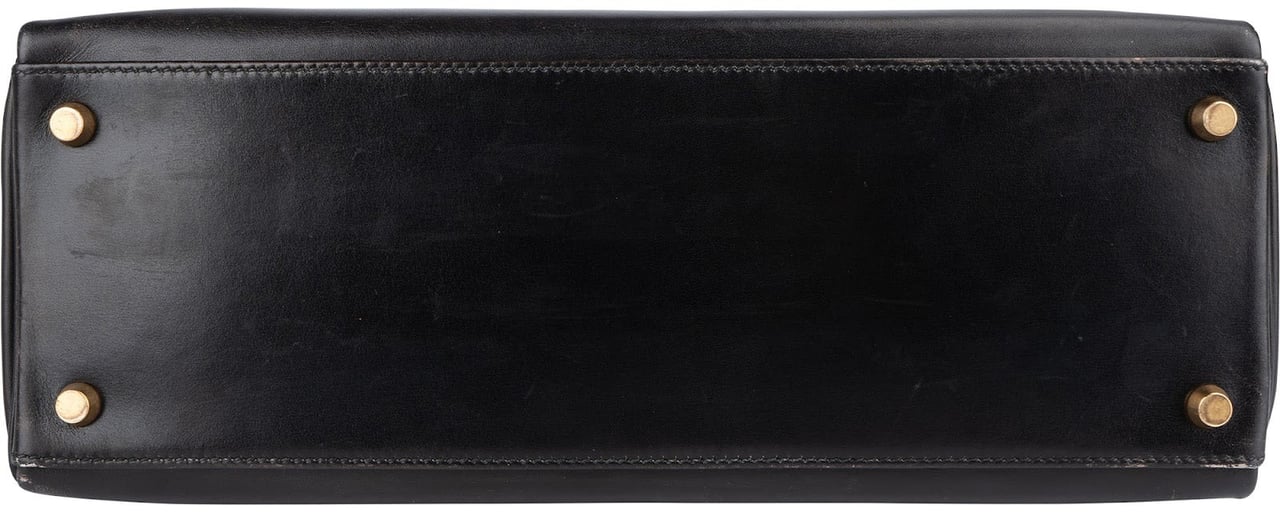 Hermès Hermès Noir Box Calf Kelly 32 Handbag Zwart