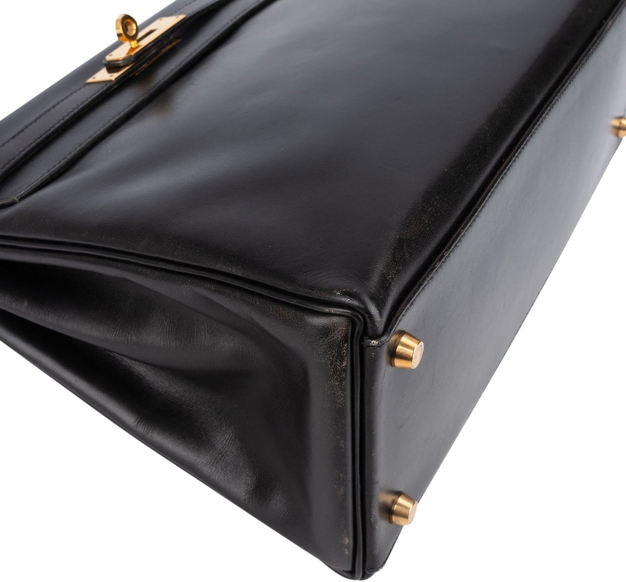 Hermès Hermès Noir Box Calf Kelly 32 Handbag Zwart