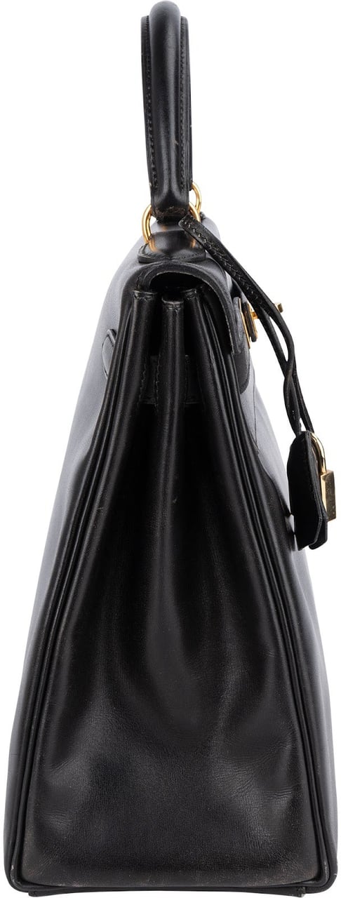 Hermès Hermès Noir Box Calf Kelly 32 Handbag Zwart