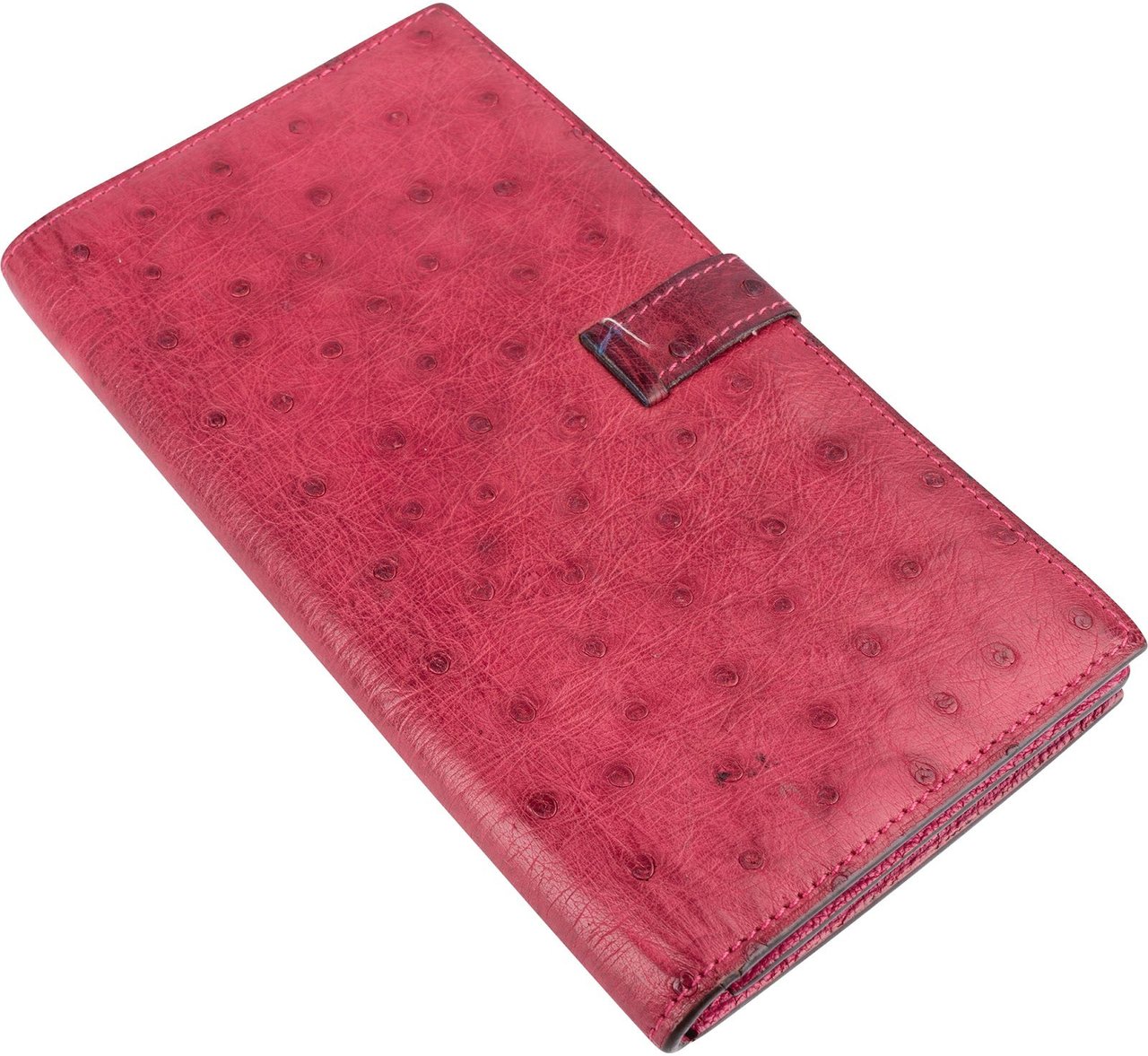 Hermès Hermès Pink Ostrich Béarn Wallet Rood