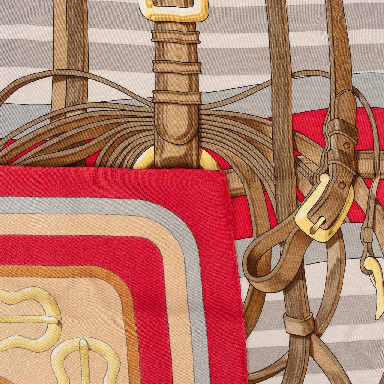 Hermès Hermès Silk Coaching Carré 90 Tuch Scarf Rood