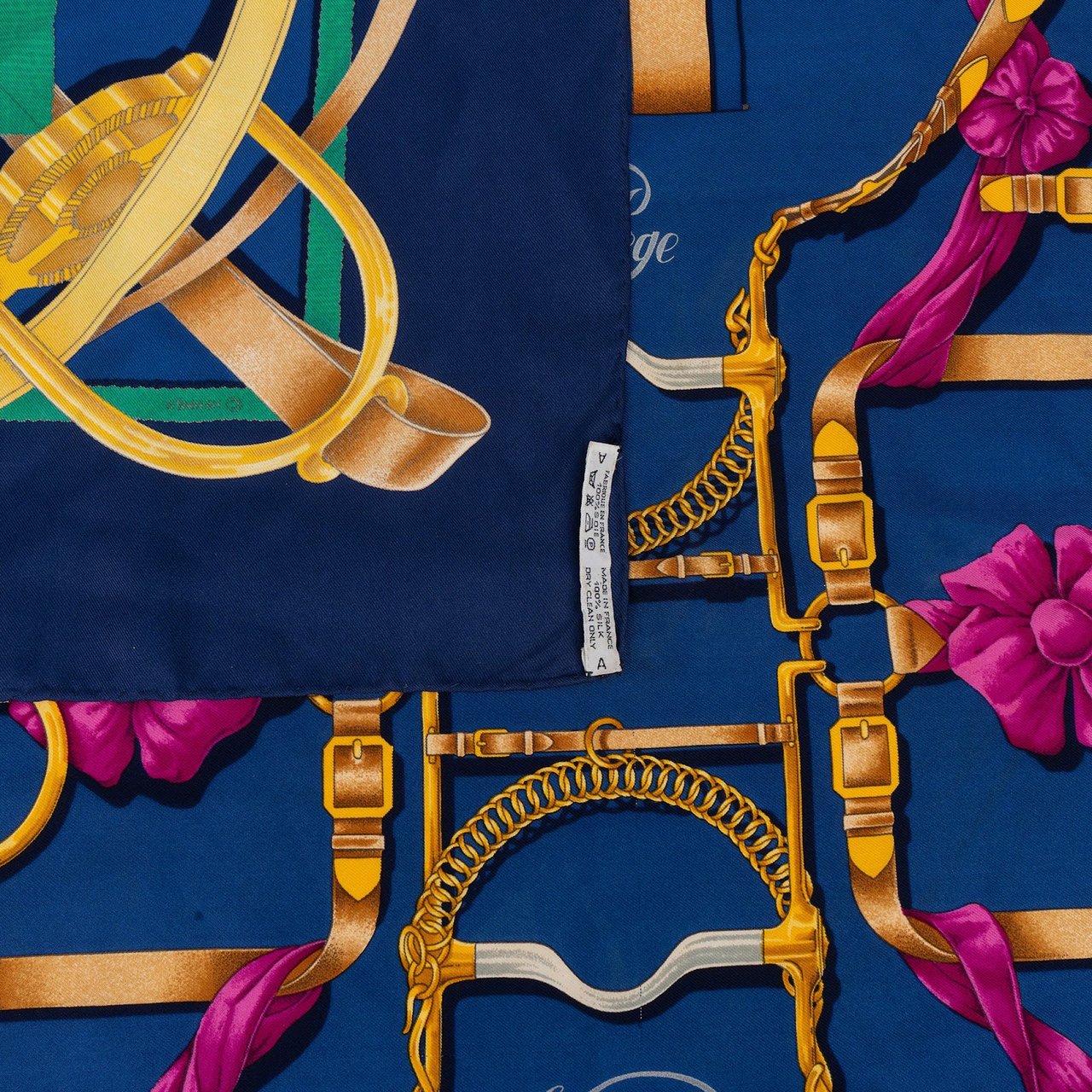 Hermès Hermès Silk Grand Manège 90 Tuch Scarf Blauw