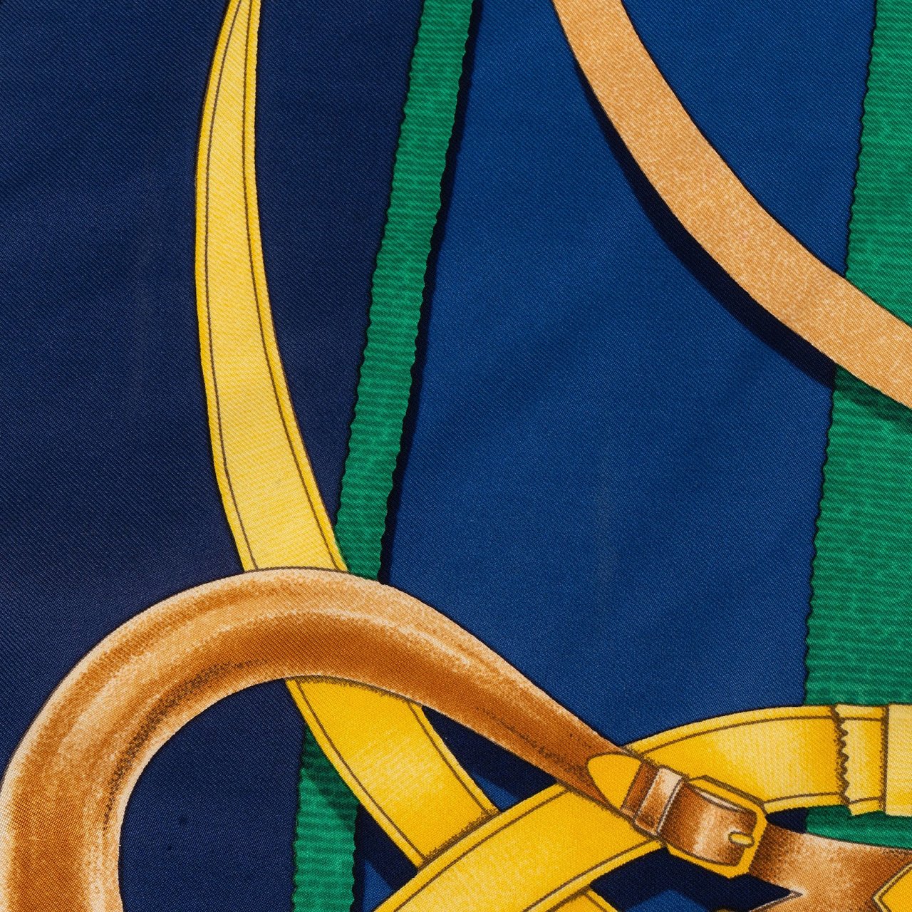 Hermès Hermès Silk Grand Manège 90 Tuch Scarf Blauw