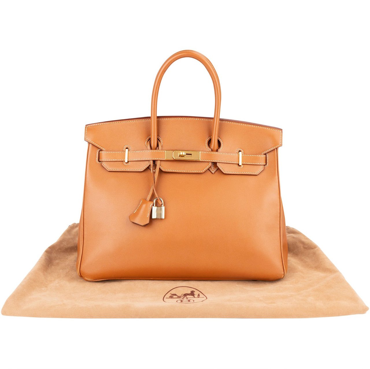 Hermès Hermès Natural Swift Leather Birkin 35 Handbag Bruin