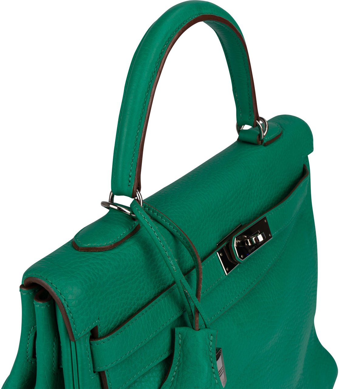 Hermès Togo Leather Kelly 32 Retourne Handbag Groen
