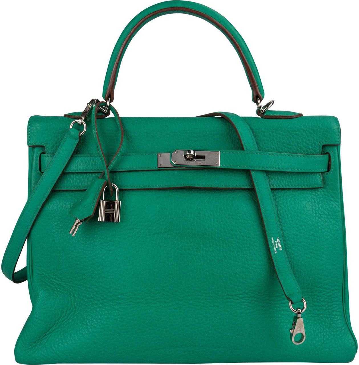 Hermès Hermès Togo Leather Kelly 32 Retourne Handbag Groen