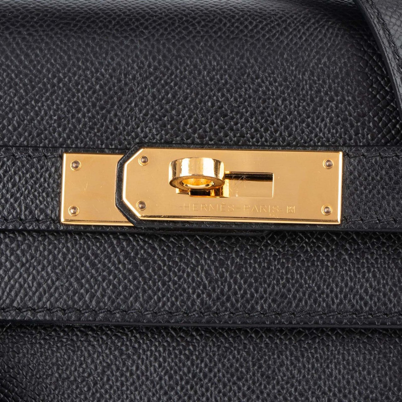 Hermès Hermès Noir Epsom Leather Kelly Sellier 35 Handbag Zwart