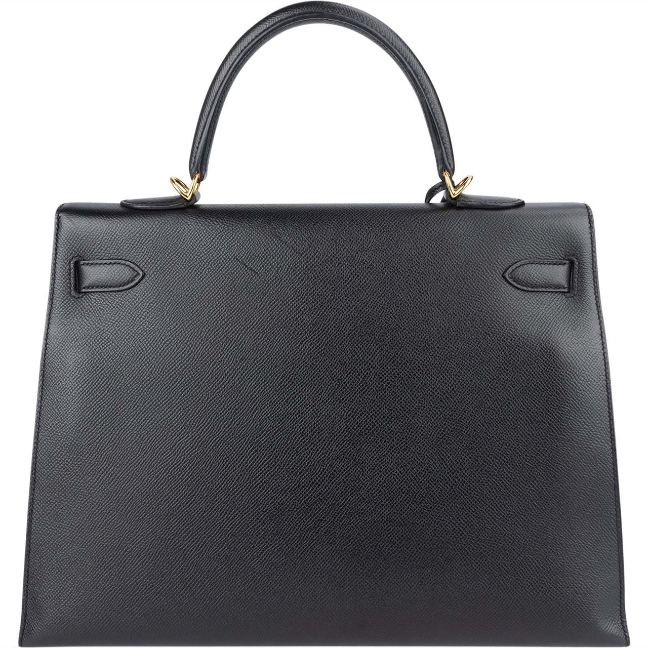 Hermès Hermès Noir Epsom Leather Kelly Sellier 35 Handbag Zwart
