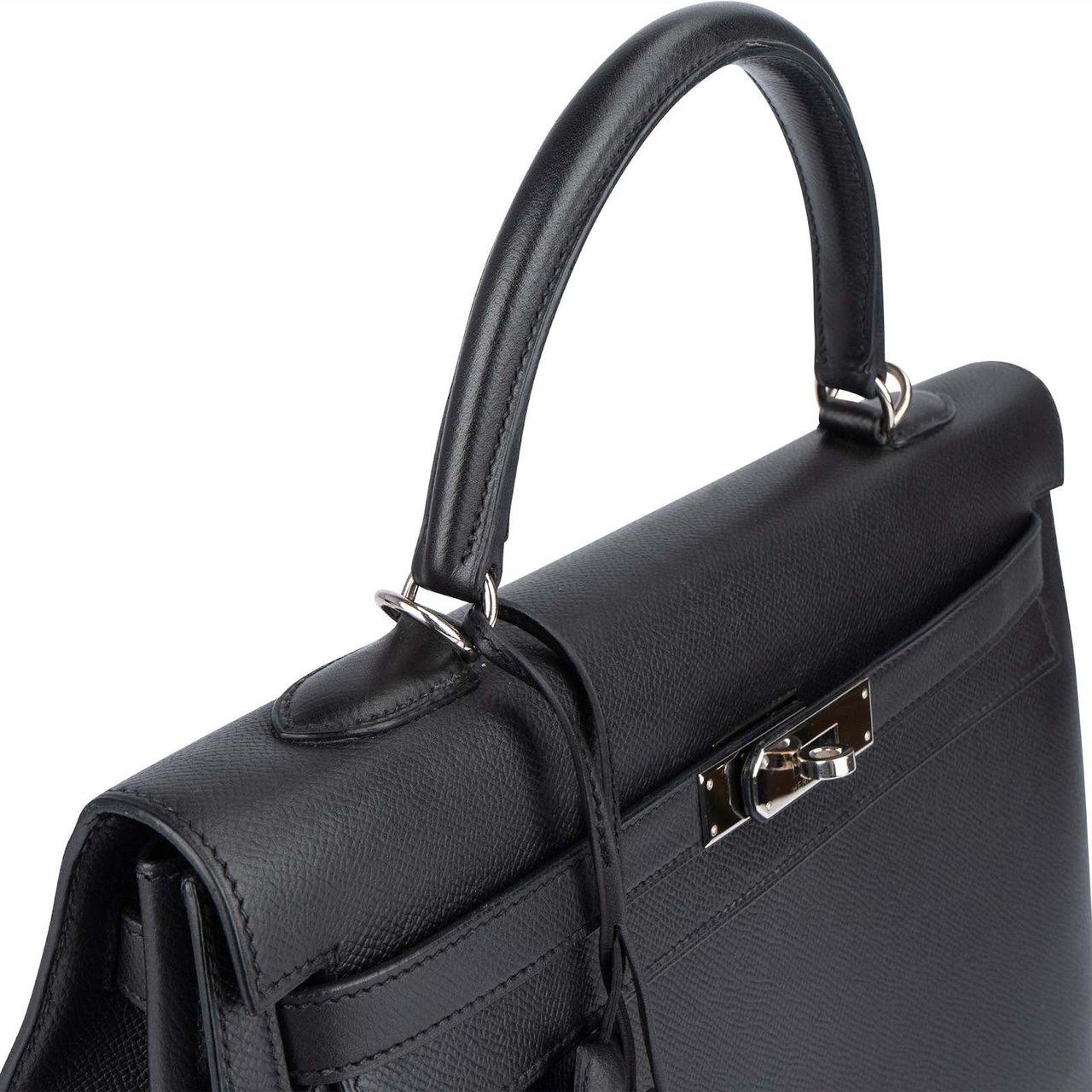Hermès Hermès Noir Epsom Leather Sellier Kelly 35 Handbag Zwart