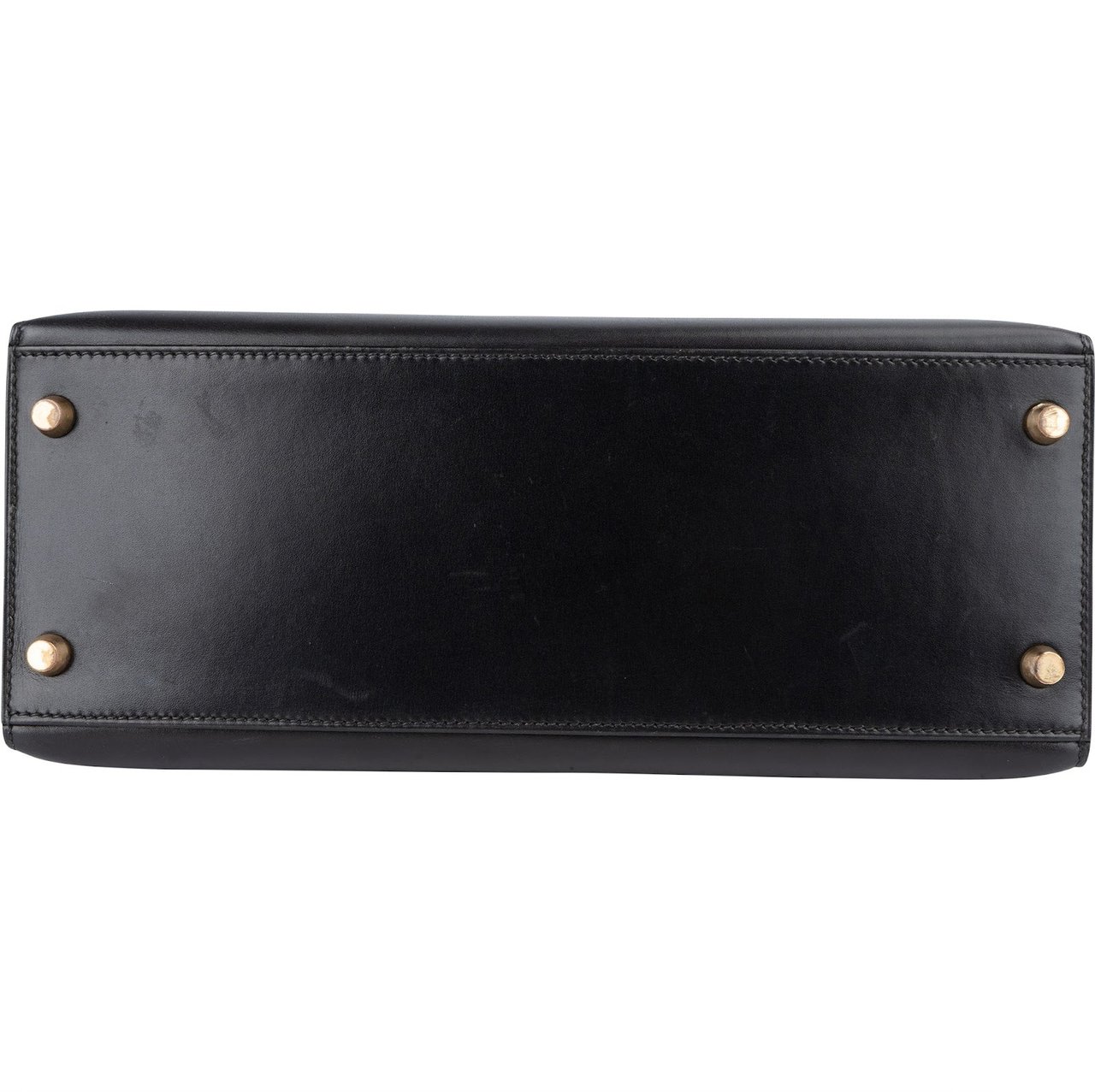 Hermès Hermès Noir Box Calf Leather Kelly 28 Handbag Zwart