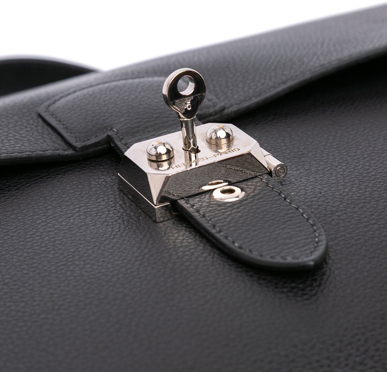 Hermès Togo Sac A Depeches 38 Zwart