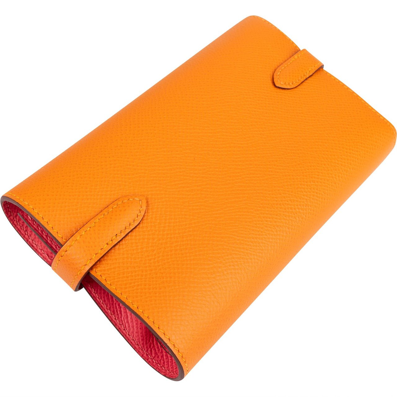 Hermès Hermès Epsom Leather Kelly Compact Wallet Oranje