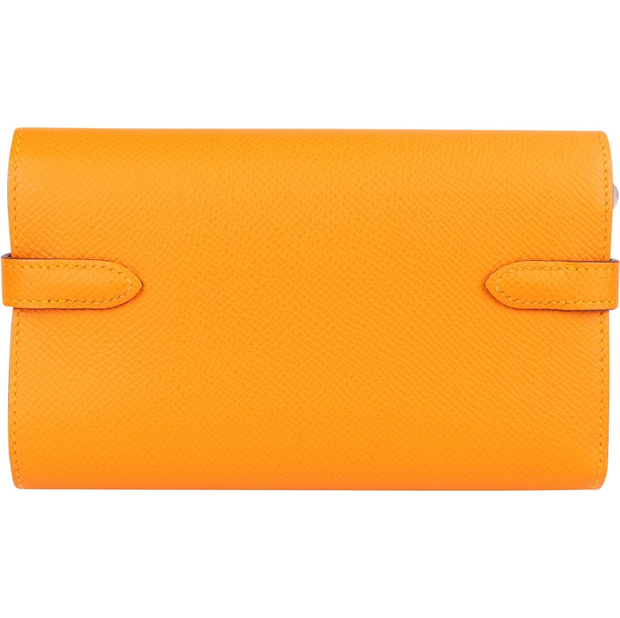 Hermès Hermès Epsom Leather Kelly Compact Wallet Oranje