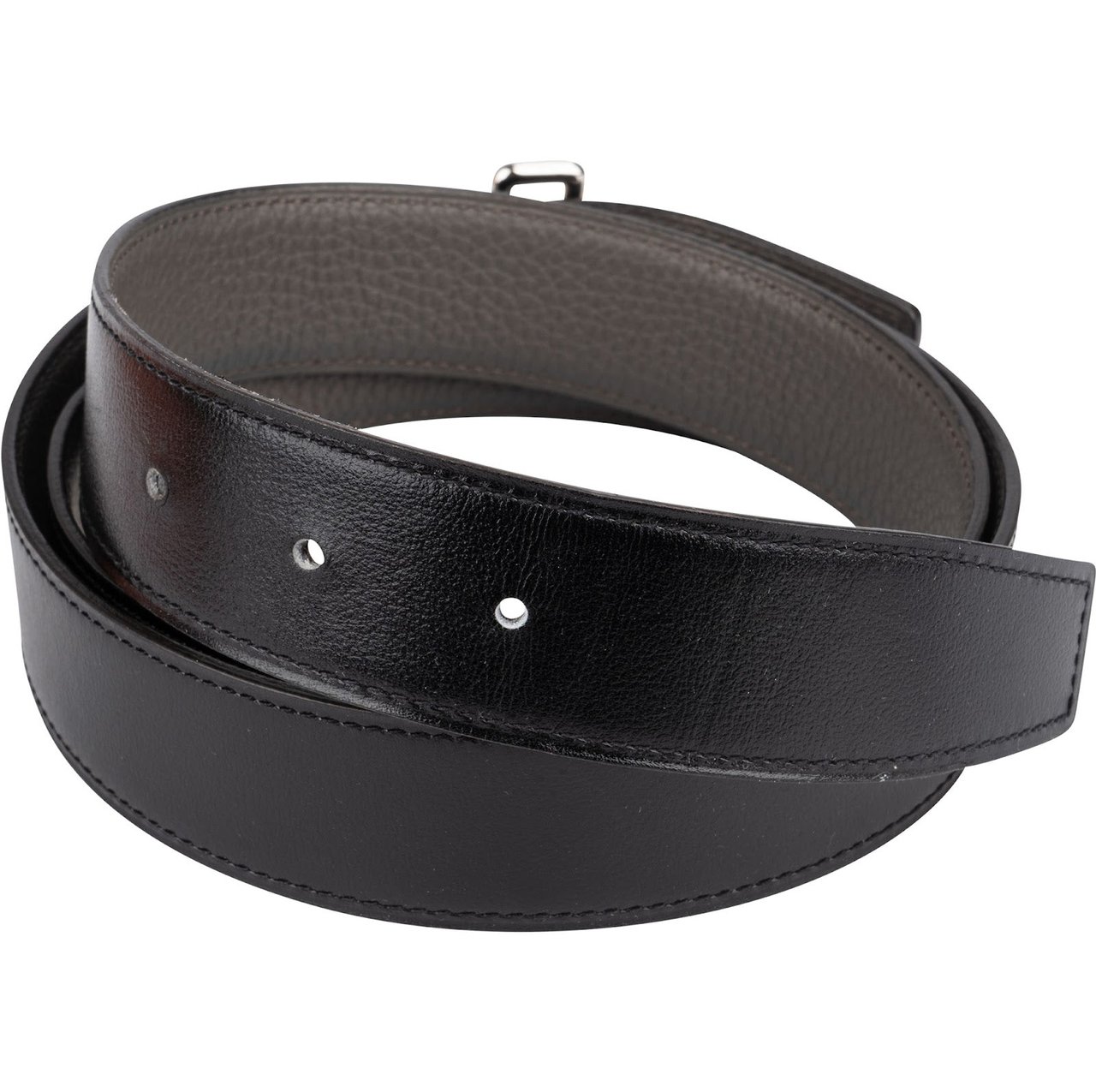 Hermès Reversible Leather H Belt (100) Zwart