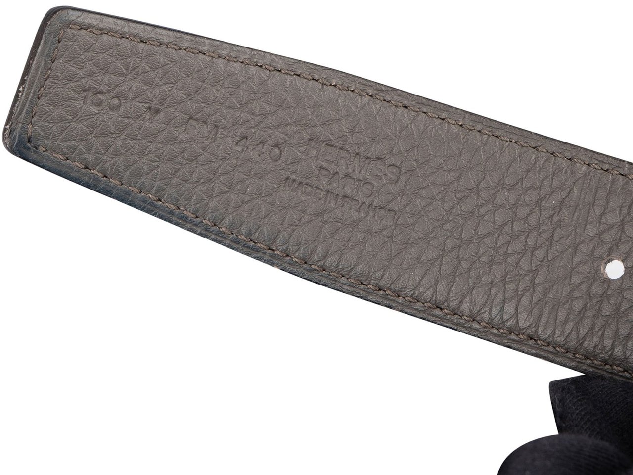 Hermès Hermès Reversible Leather H Belt (100) Zwart