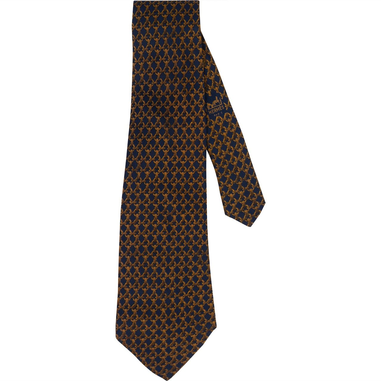 Hermès Hermès Silk Chaîne d'Ancre Tie Krawatte Navy