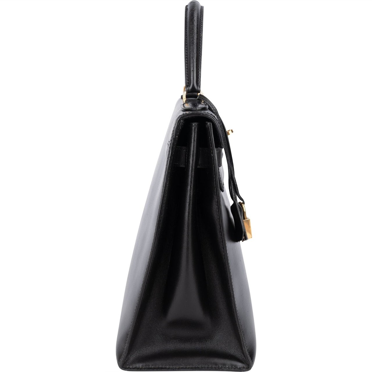 Hermès Hermès Box Calf Leather Kelly 32 Handbag Zwart