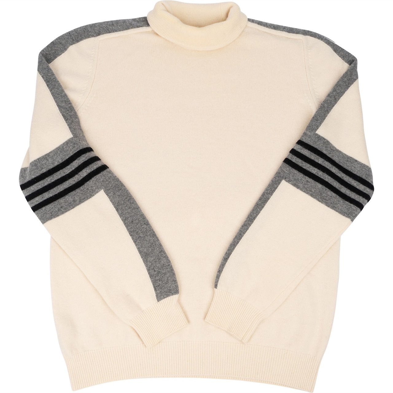 Hermès Hermès Striped Lana Wool and Cashmere Ringer Turtleneck Sweater (XXL) Divers