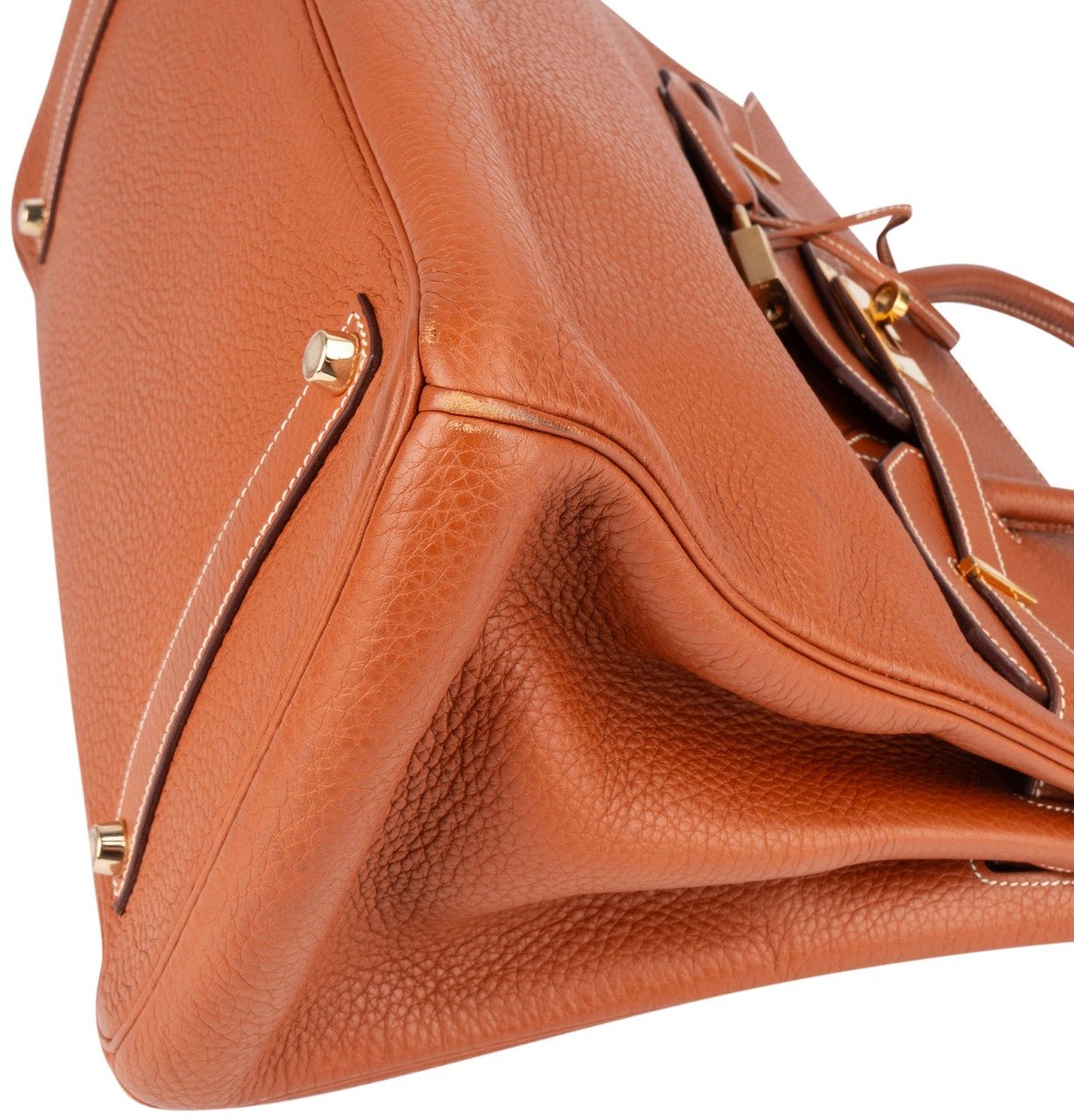 Hermès Hermès Brun Fjord Leather Birkin 35 Handbag Bruin