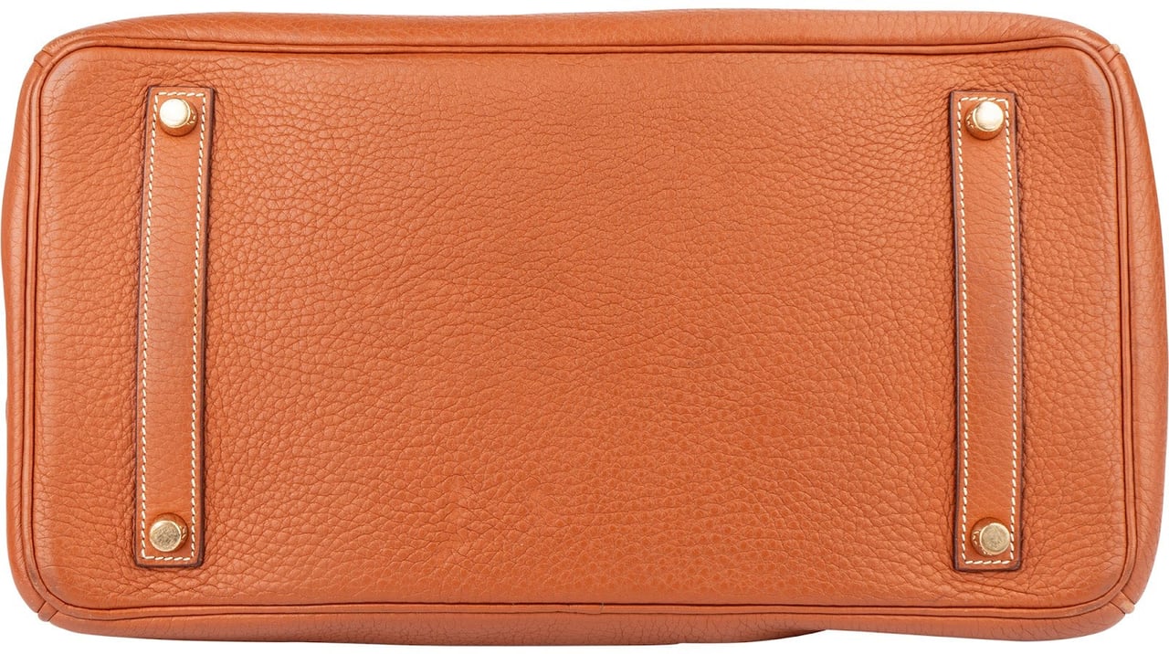 Hermès Hermès Brun Fjord Leather Birkin 35 Handbag Bruin