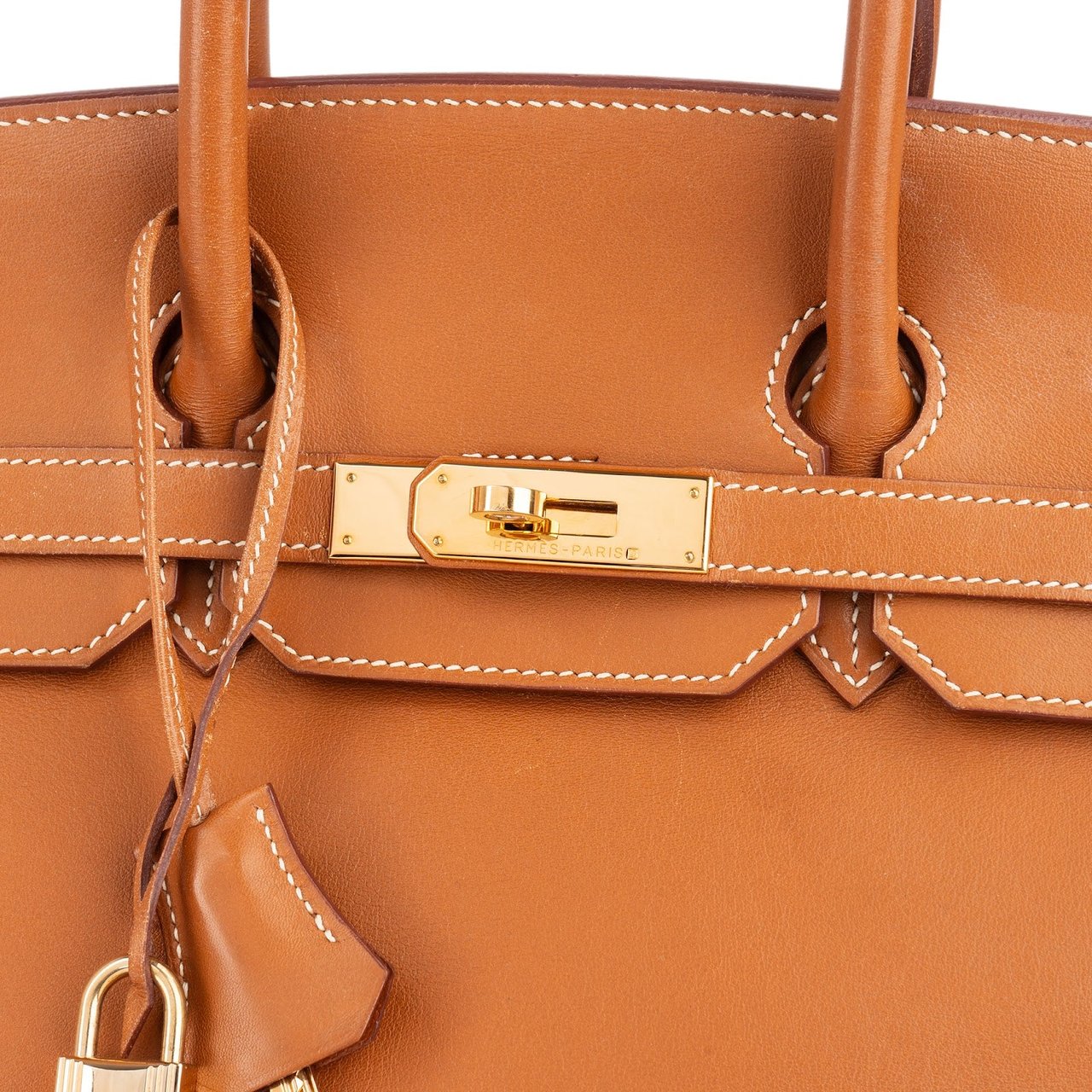 Hermès Hermès Brun Vache Natural Leather Birkin 35 Handbag Bruin