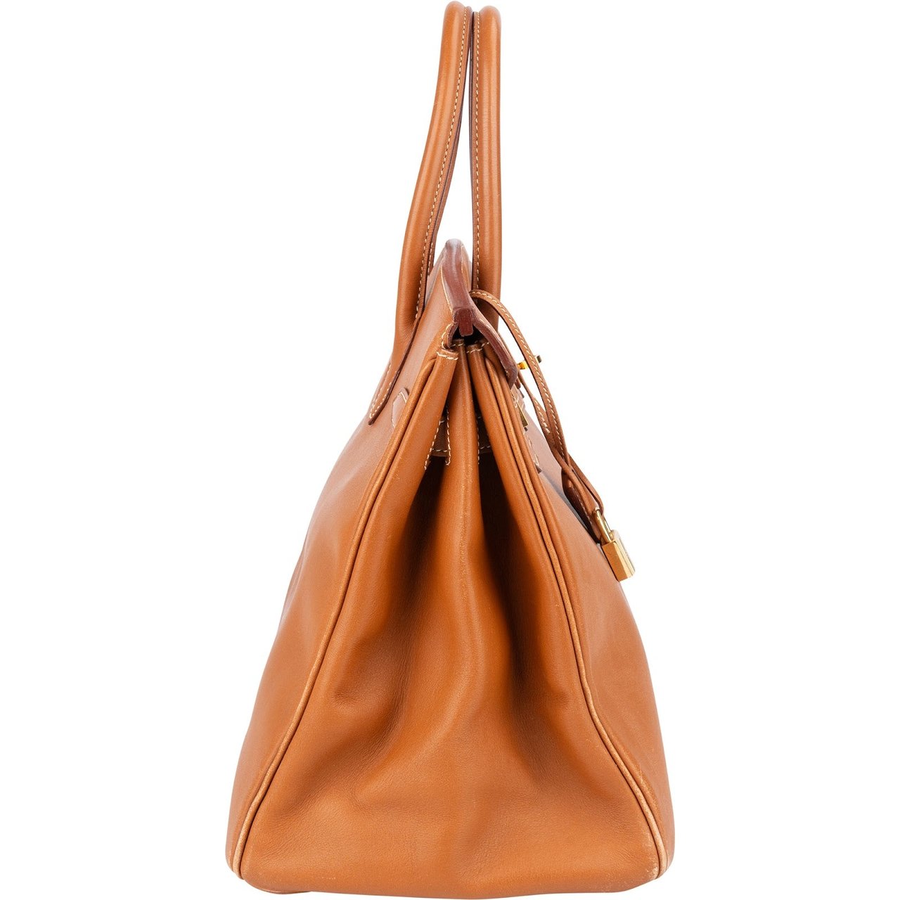 Hermès Hermès Brun Vache Natural Leather Birkin 35 Handbag Bruin