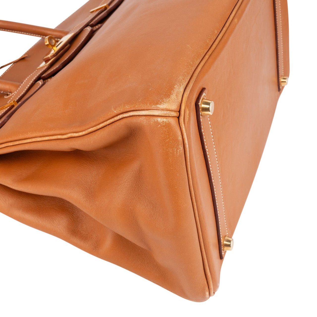 Hermès Hermès Brun Vache Natural Leather Birkin 35 Handbag Bruin