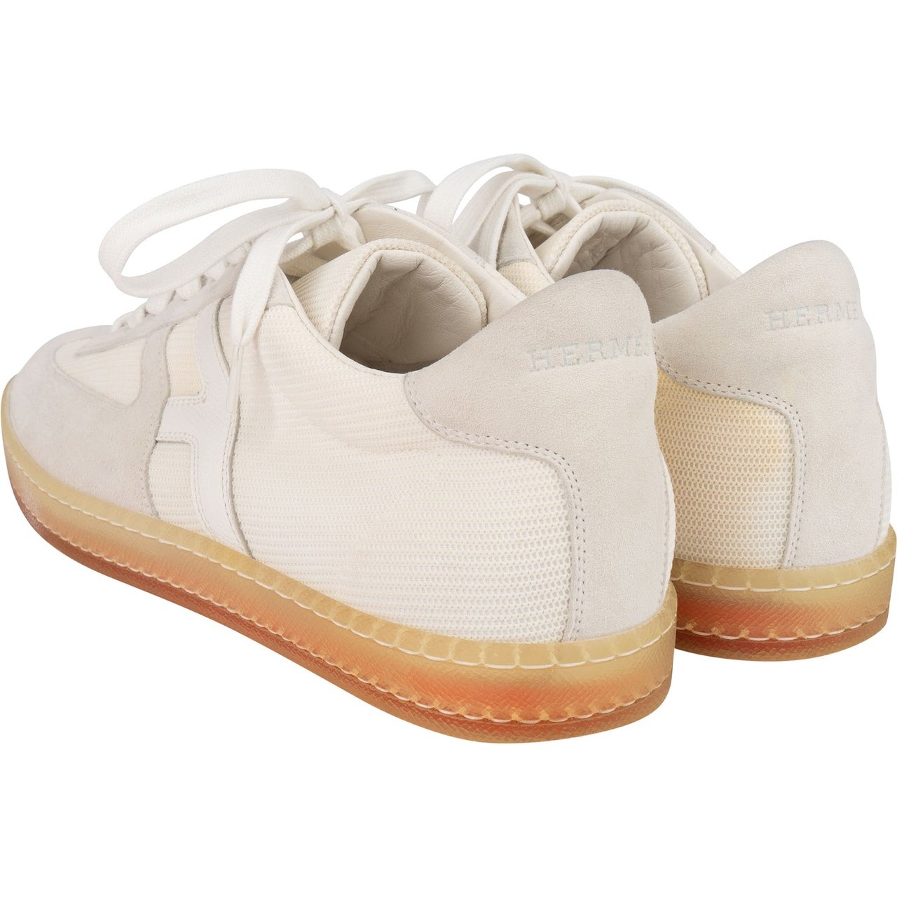 Hermès Hermès Suede Boomerang H Sneaker (42) Wit