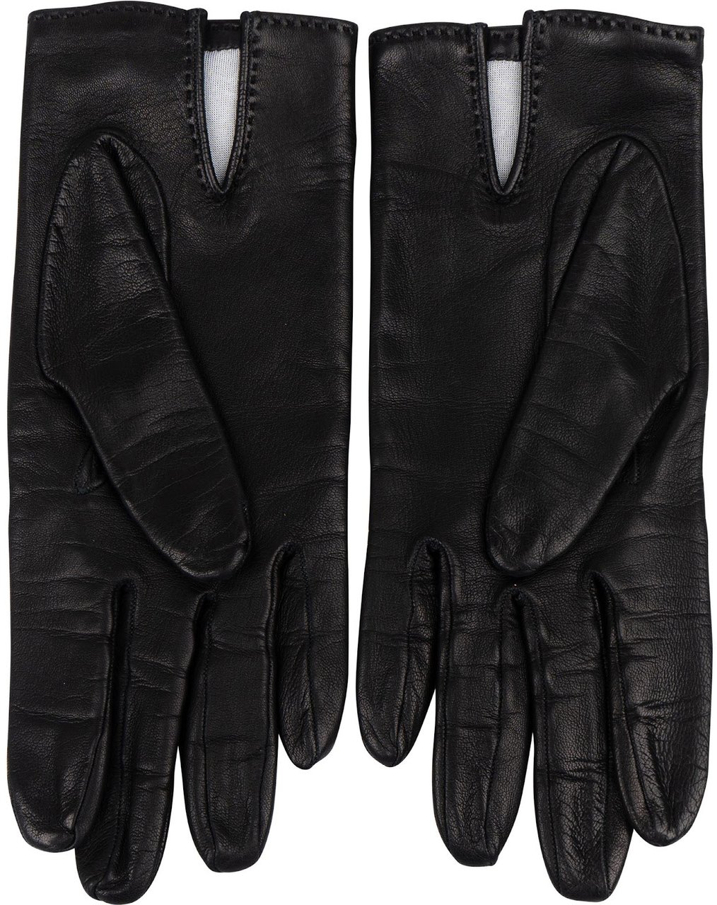 Hermès Hermès Black Leather Kelly Women Gloves Zwart