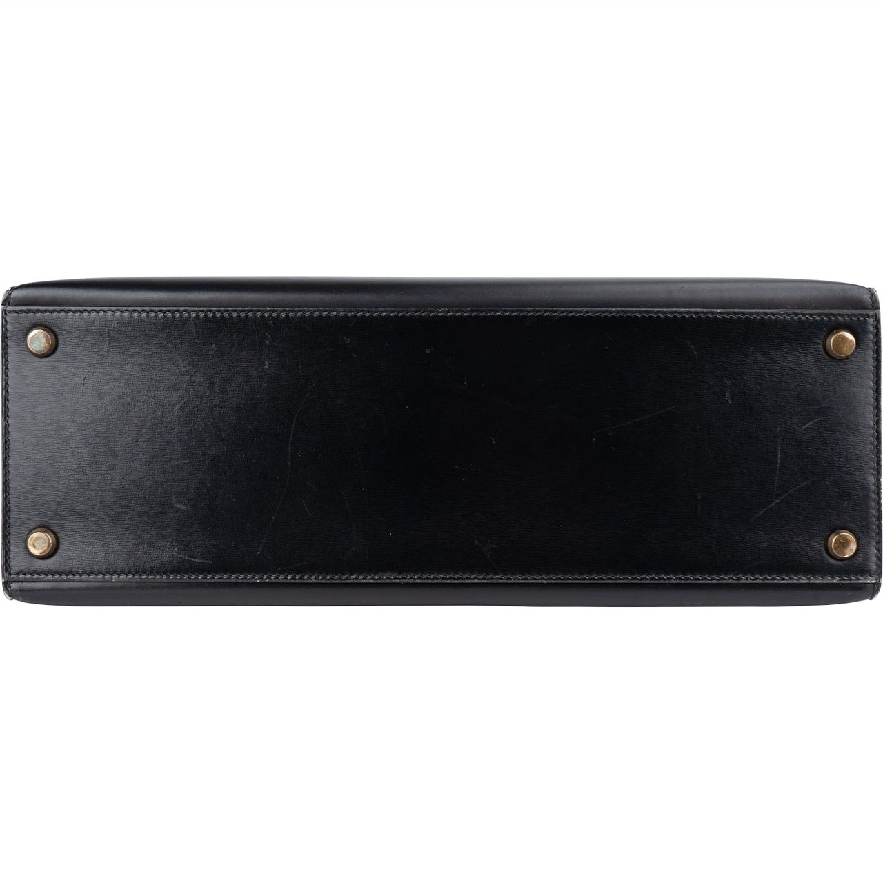 Hermès Hermès Noir Box Calf Kelly 32 Sellier Handbag Zwart