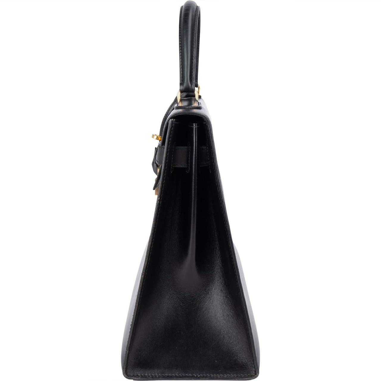 Hermès Hermès Noir Box Calf Kelly 32 Sellier Handbag Zwart