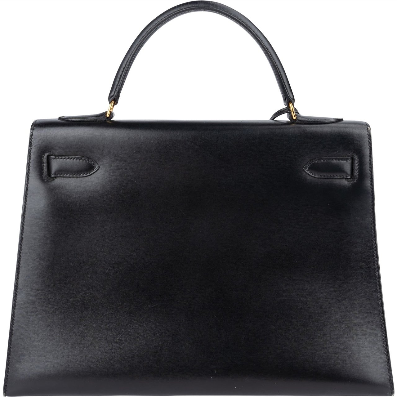 Hermès Hermès Noir Box Calf Kelly 32 Sellier Handbag Zwart