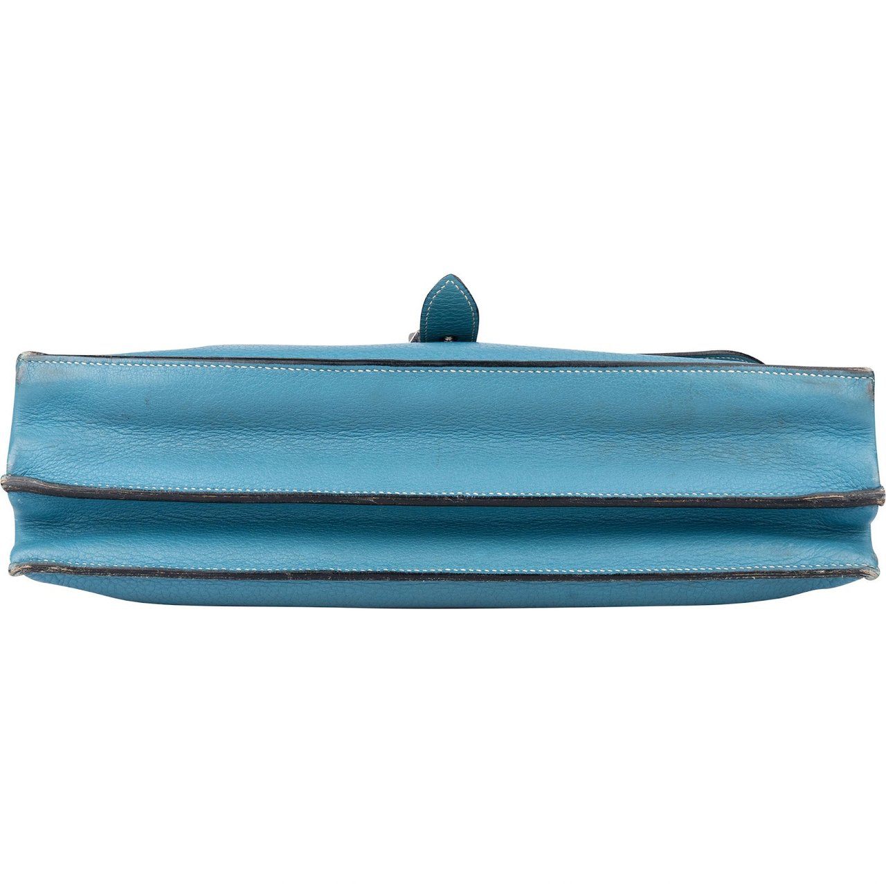 Hermès Hermès Blue Jean Togo Leather Sac A Depeches Business Handbag Blauw