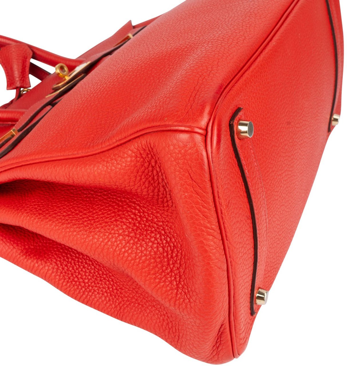 Hermès Hermès Rouge Fjord Leather Birkin 35 Handbag Rood