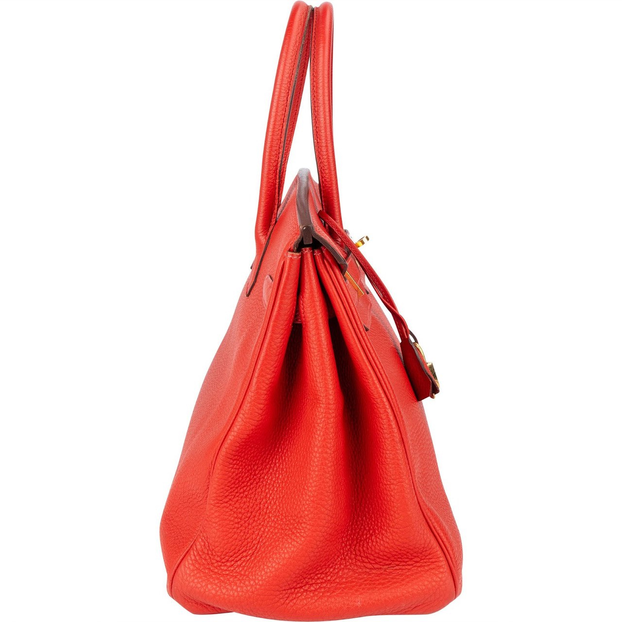 Hermès Hermès Rouge Fjord Leather Birkin 35 Handbag Rood