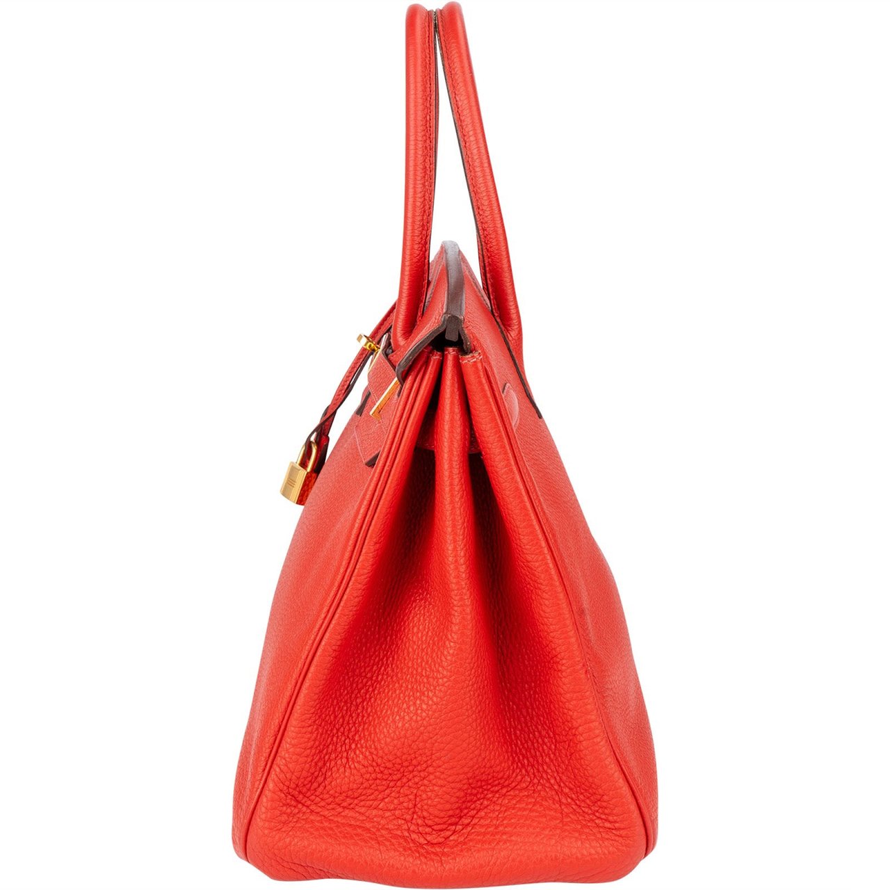 Hermès Hermès Rouge Fjord Leather Birkin 35 Handbag Rood