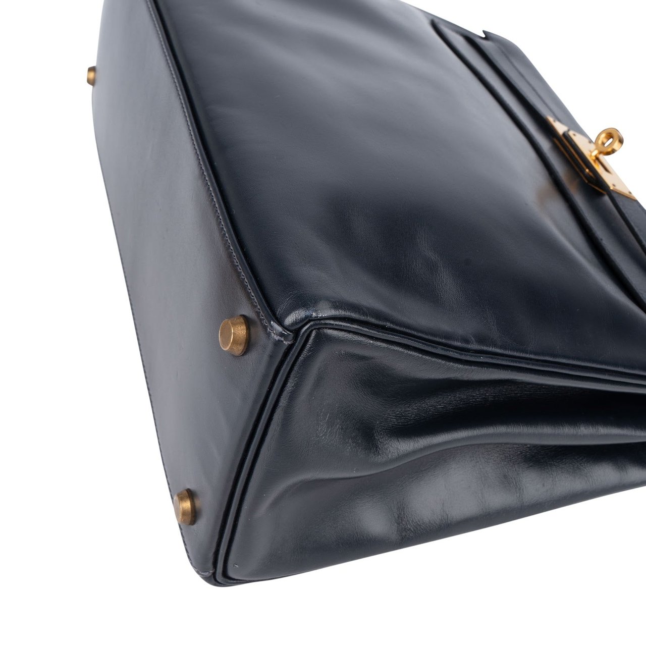 Hermès Hermès Navy Box Calf Kelly 32 Retourne Handbag Navy