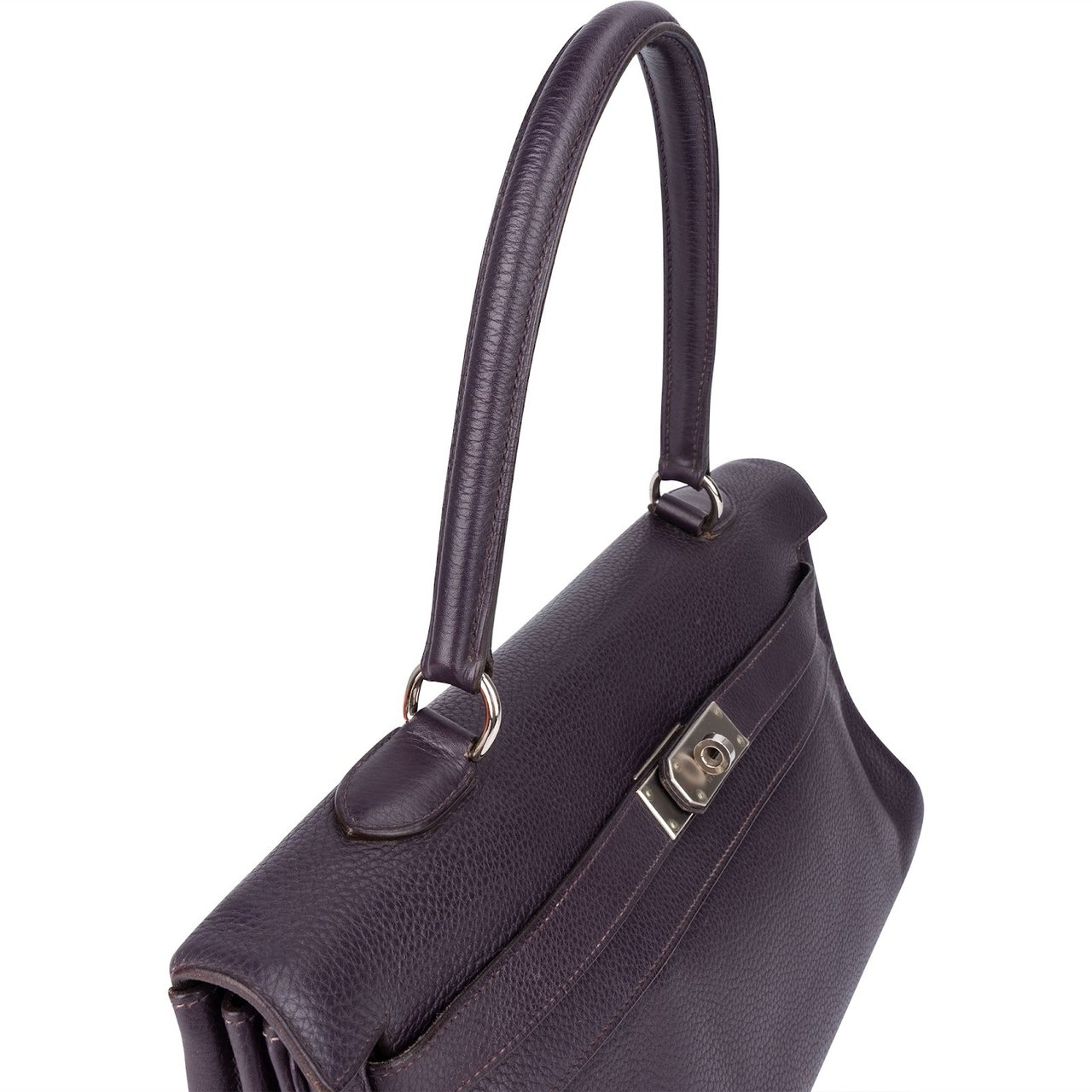 Hermès Hermès Raisin Clemence Leather Kelly 40 JPG Shoulder Bag Paars
