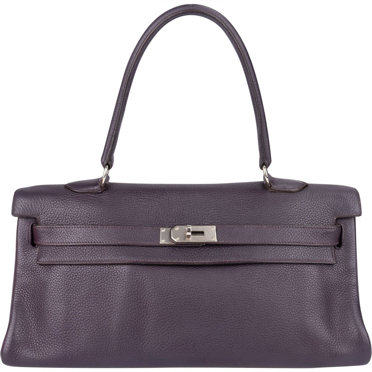 Hermès Hermès Raisin Clemence Leather Kelly 40 JPG Shoulder Bag Paars
