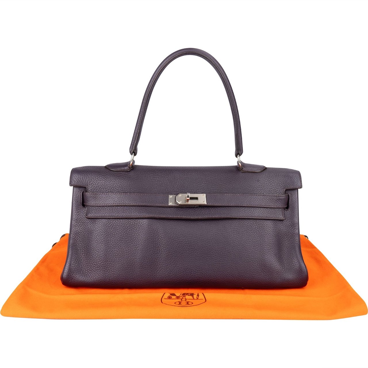 Hermès Hermès Raisin Clemence Leather Kelly 40 JPG Shoulder Bag Paars