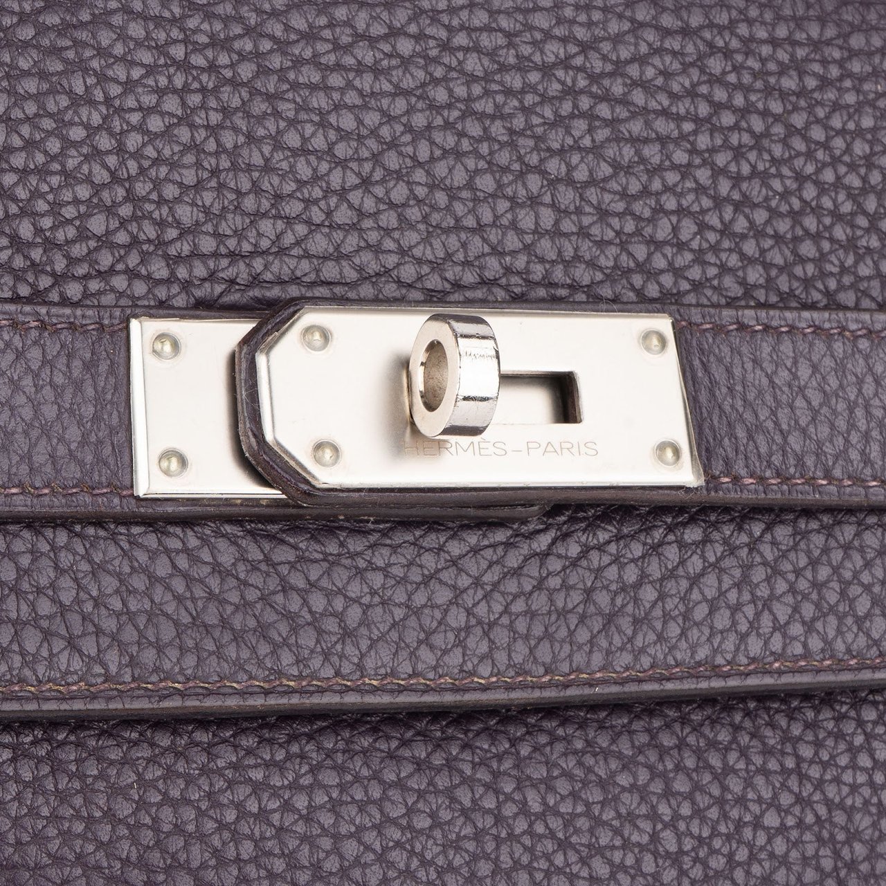 Hermès Hermès Raisin Clemence Leather Kelly 40 JPG Shoulder Bag Paars