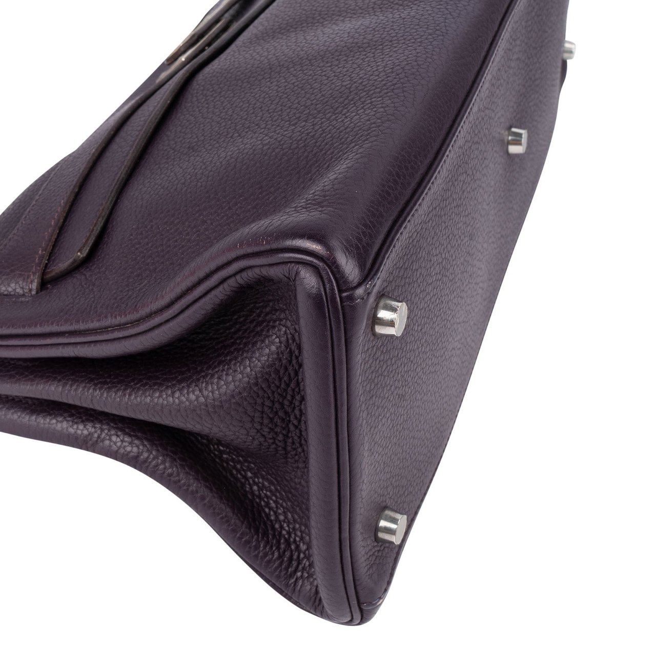 Hermès Hermès Raisin Clemence Leather Kelly 40 JPG Shoulder Bag Paars