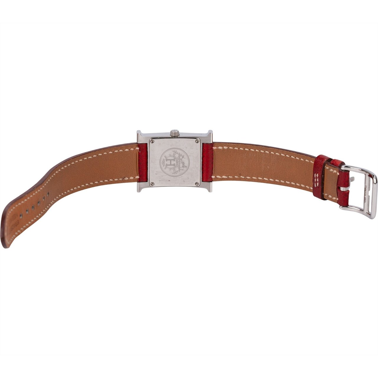Hermès Hermès Silver Tone Heure H Women Watch HH1.210 Rood